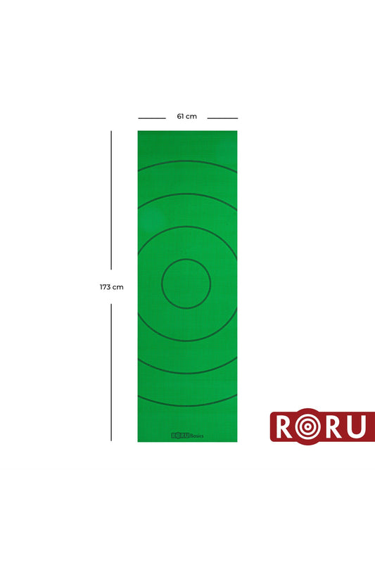 Roru Concept Basic Yeni Baslayanlar icin Yoga Egzersiz Matı 173 x 61 cm 6 mm Destekleyici Çift Yönlü, Yeşil